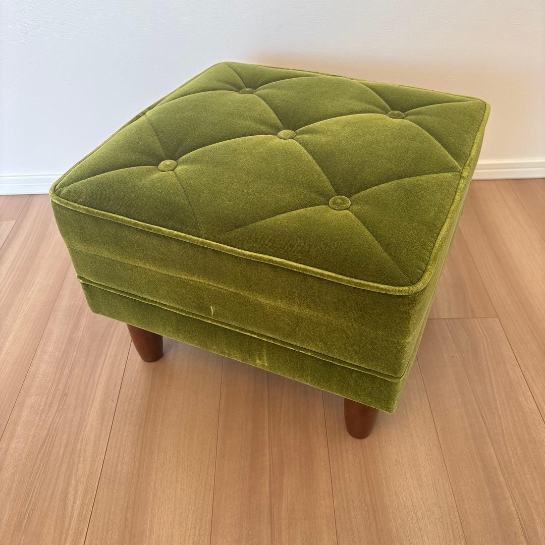 カリモク60 オットマン モケットグリーン