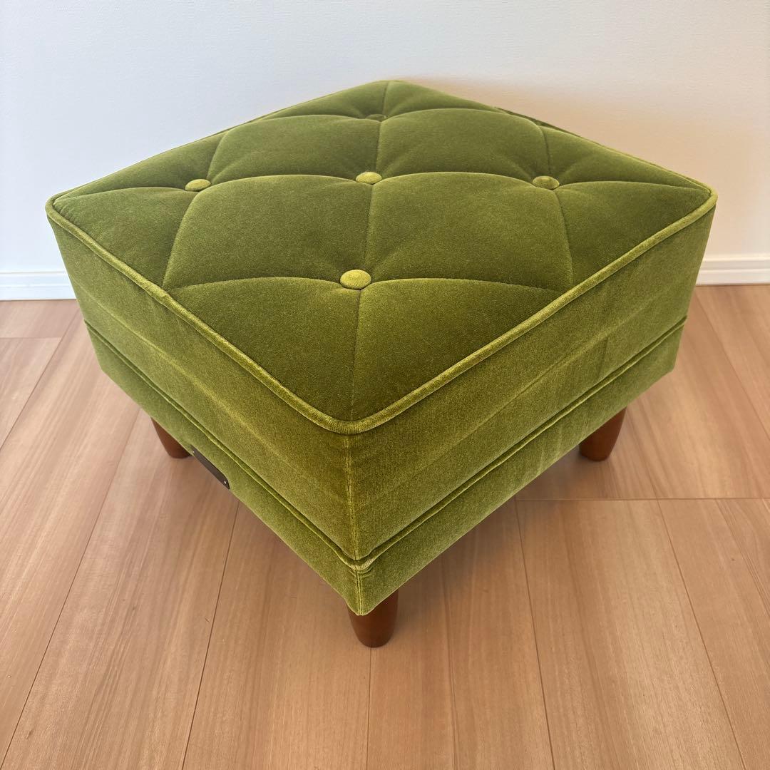 カリモク60 オットマン モケットグリーン