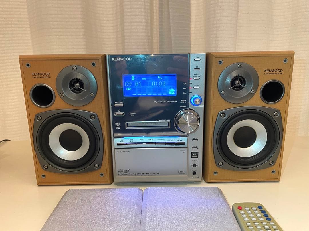 【良品】KENWOOD CD／MD／カセット／ラジオ／コンポ RXD-SV3MD