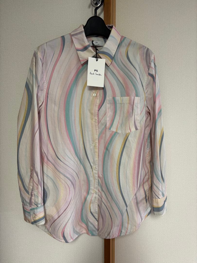 Paul Smith スワールストライプ長袖シャツ　ブラウス　レディースM