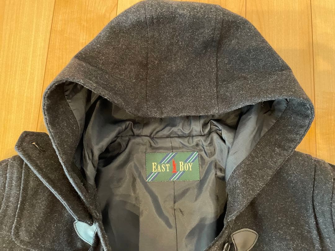 EAST BOY ダッフルコート チャコールグレー フード付き