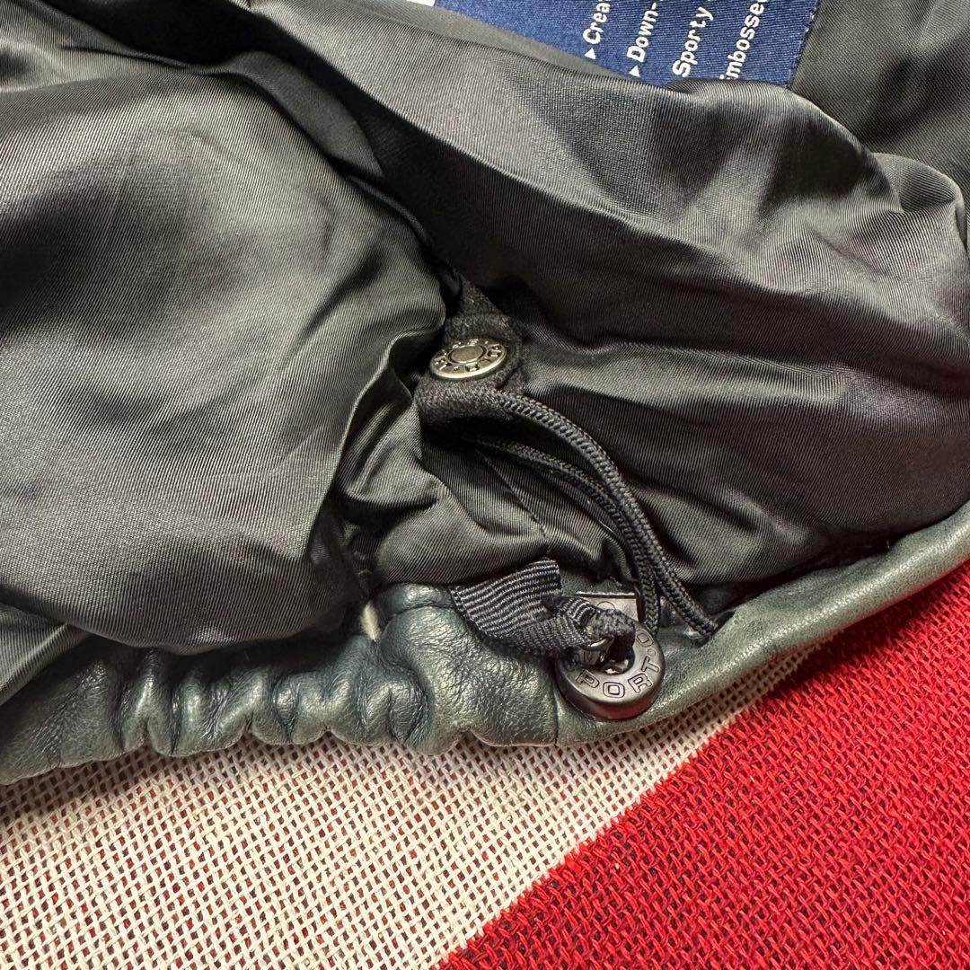 超スペシャル 90s POLO SPORT ダウンレザージャケット 短丈 本革
