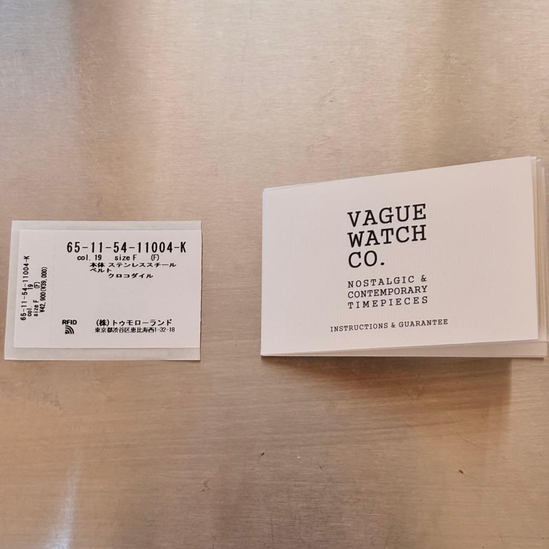 VAGUE WATCH Coussin Early クロコダイルベルト