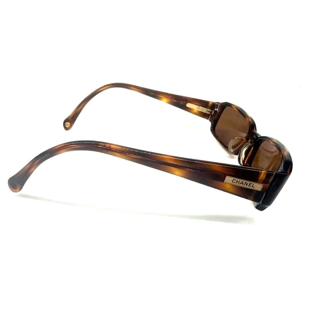 CHANELシャネル ブラウン スクエア型サングラス ブラウン系 度ありy2k