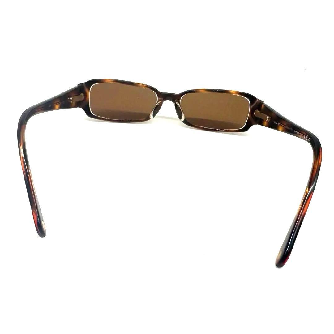 CHANELシャネル ブラウン スクエア型サングラス ブラウン系 度ありy2k