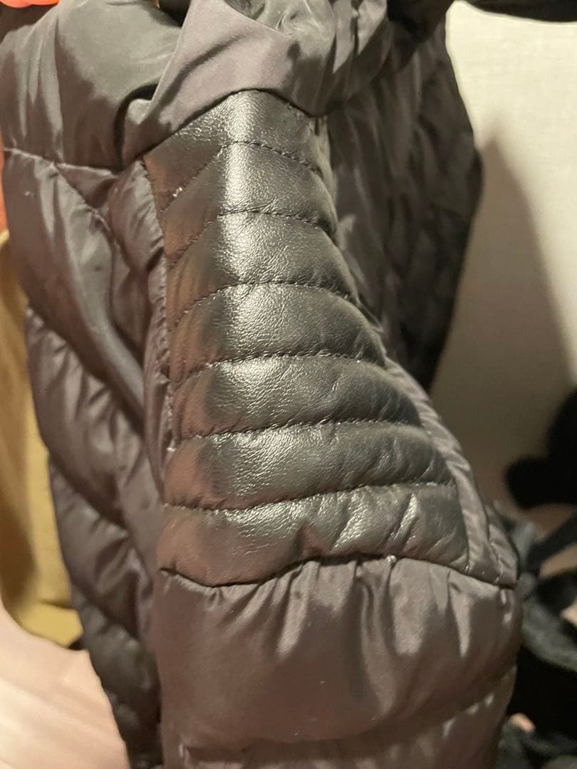 モンクレール　ダウン　タレヴ　サイズ1 ブラック　レザー　タレブ　ロング