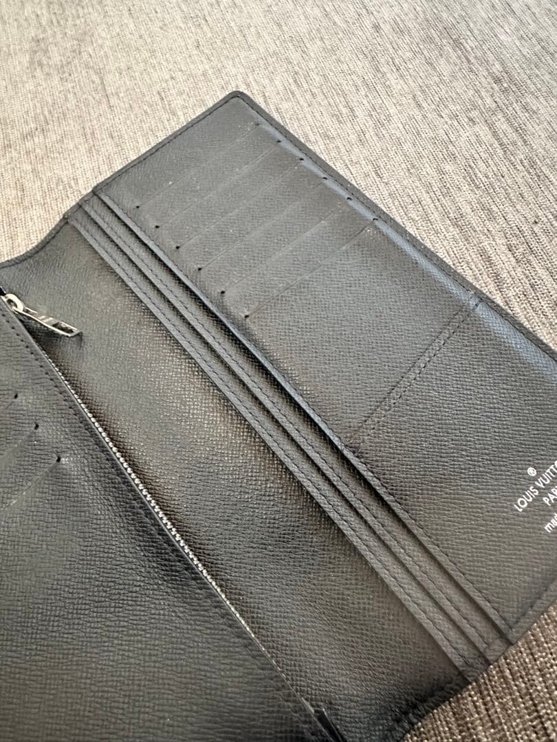 LOUIS VUITTON ブラック 長財布　ポルトフォイユ・ブラザ