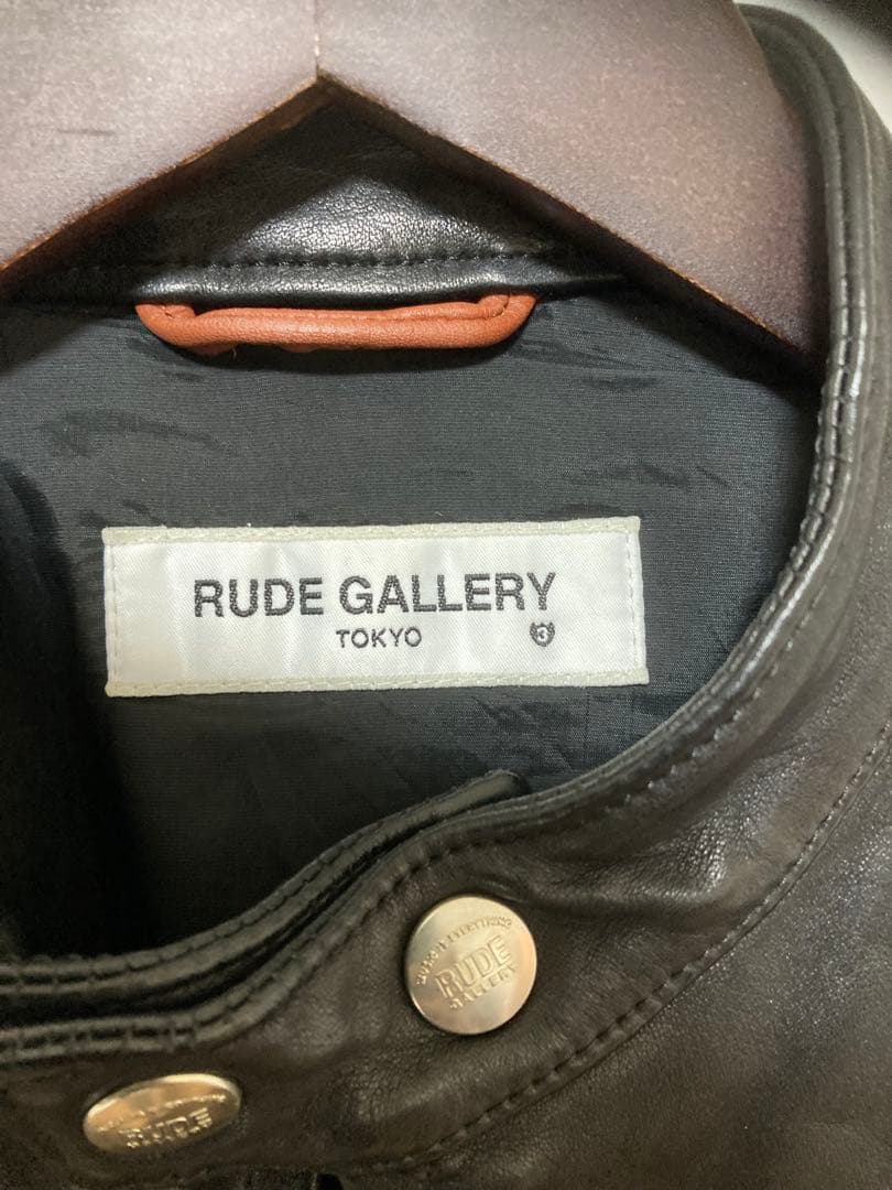 RUDE GALLERY シングルライダースジャケット ブラック