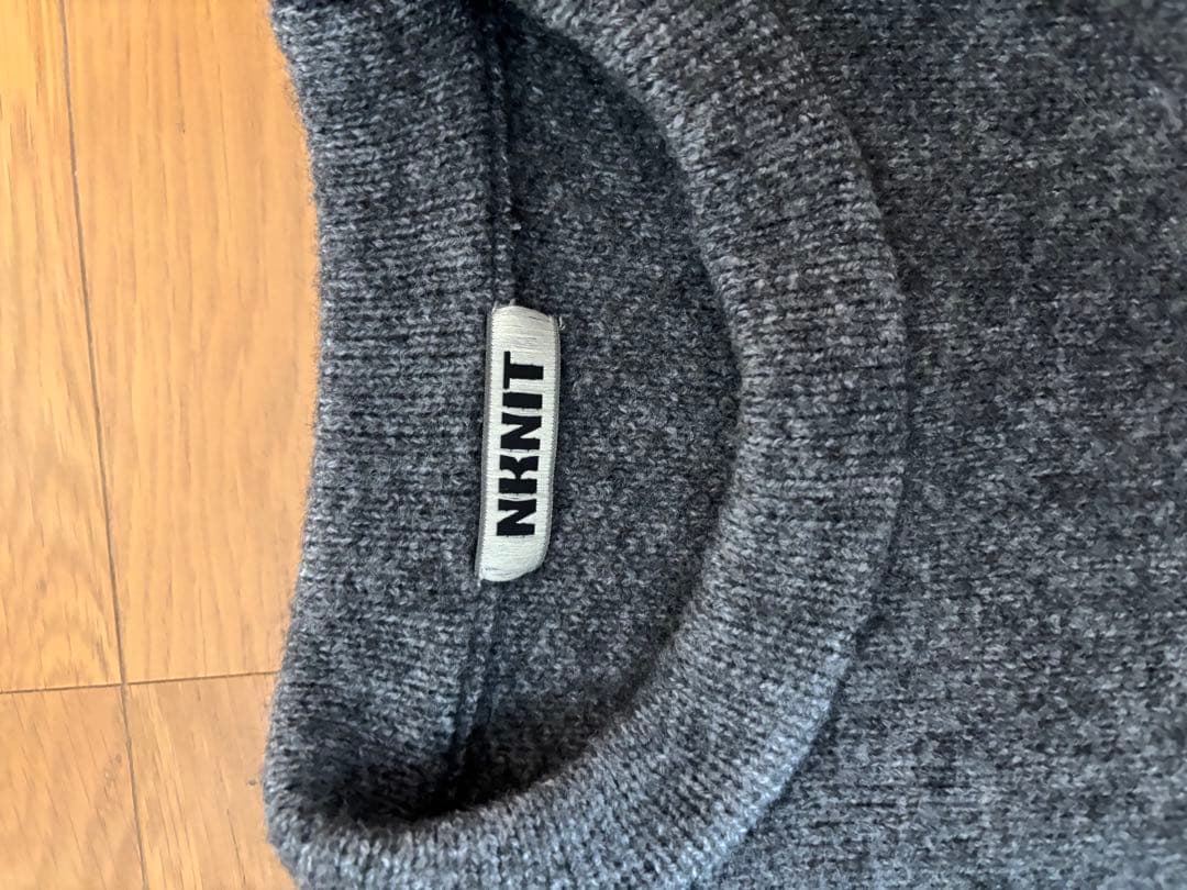 nknit ハートパターンニット　グレー　♡pattern KNIT