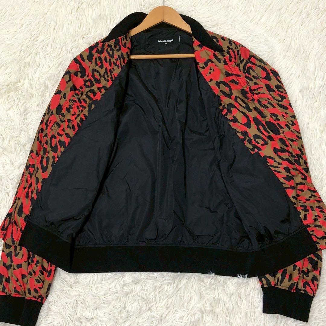 美品◎DSQUARED2 レオパード ブルゾン ボンバージャケット 48サイズ
