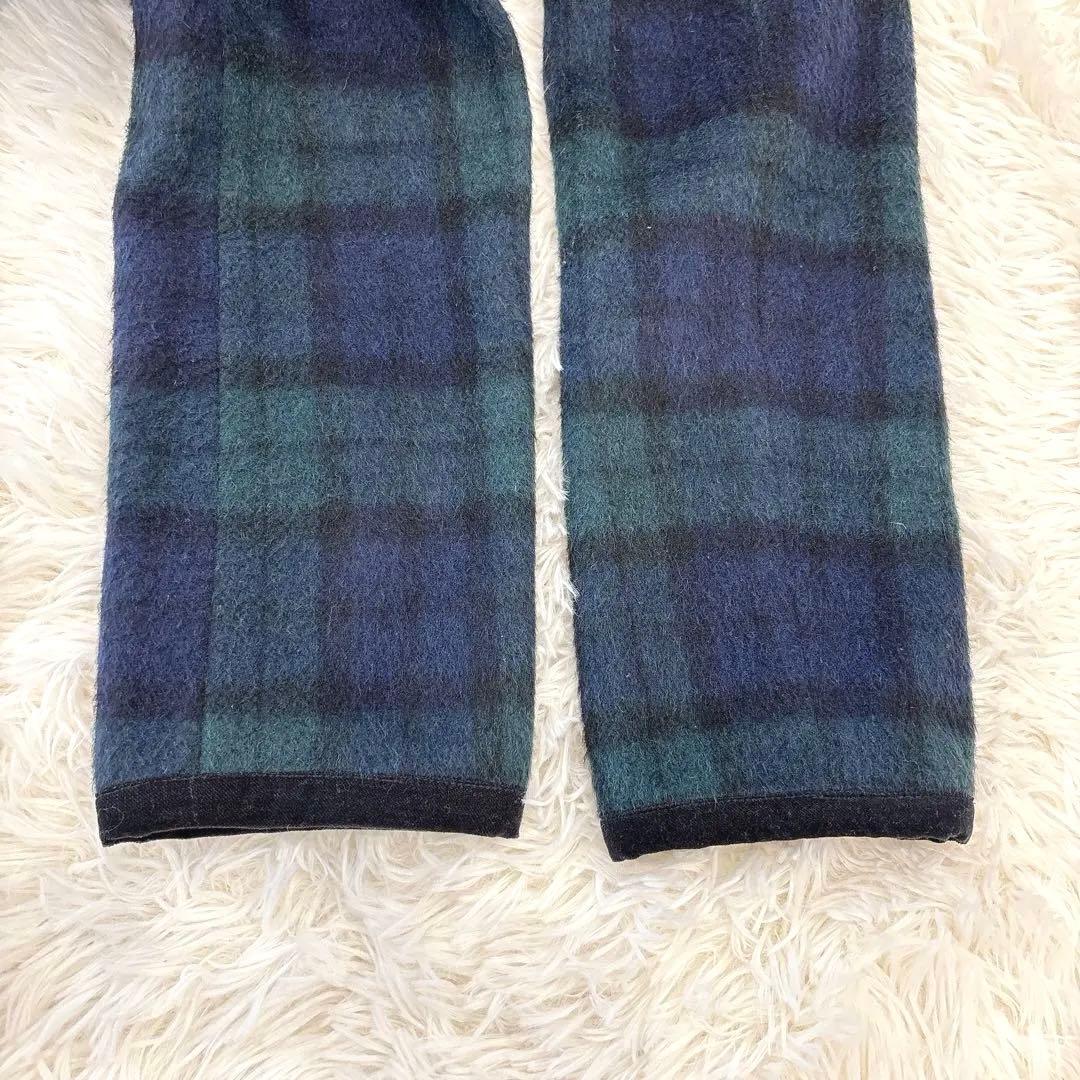 OLLEBOREBLA チェック柄 ダッフルコート風 ウール混 ジャケット