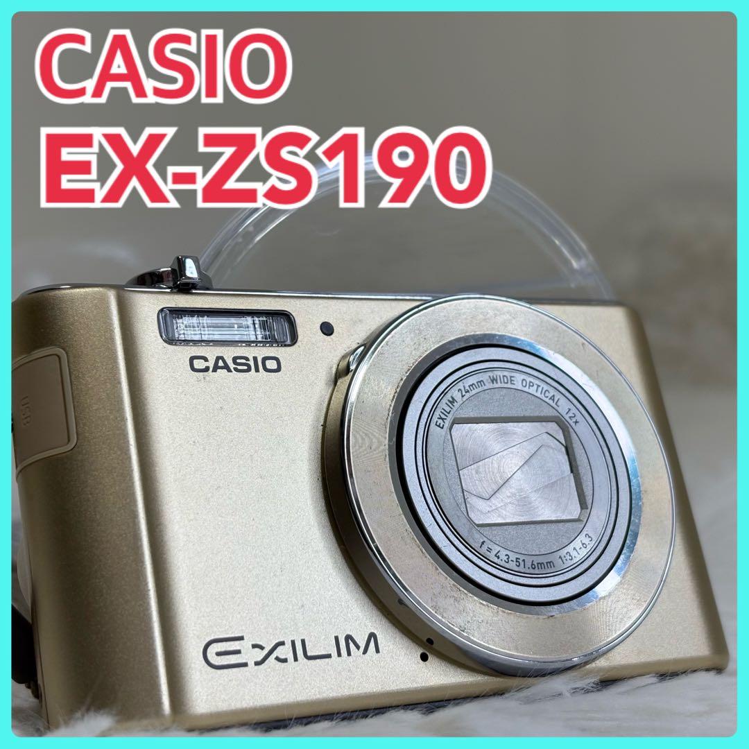 CASIO カメラ　エクシリム　EX-ZS190 ゴールド コンデジ　動作品