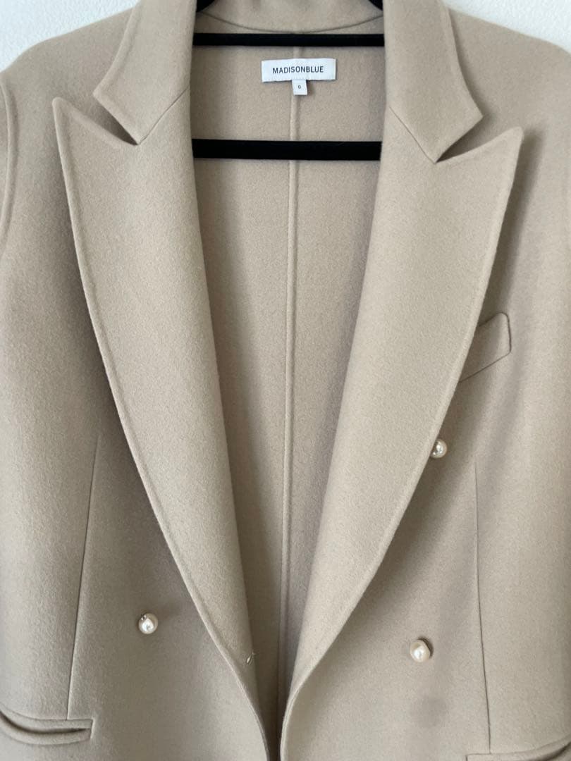 【希少】MADISON BLUE パールチェスターコート ミルクティーベージュ