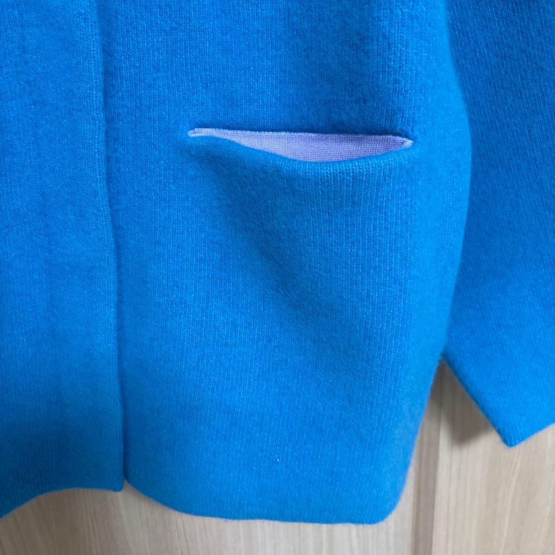 新品未使用【Aga】ロイヤルブルー長袖カーディガン 9号　厚手