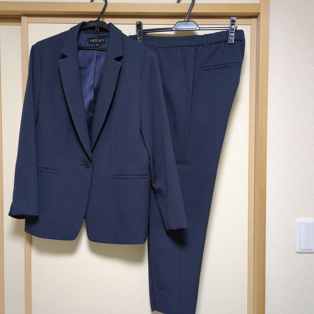 美品✨大きめINDIVIパンツスーツ