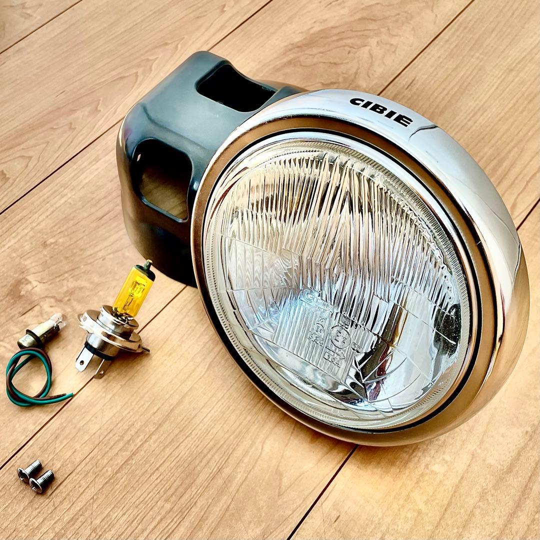 masaru！　当時物 CIBIE シビエ 凹みヘッドライト CB400F