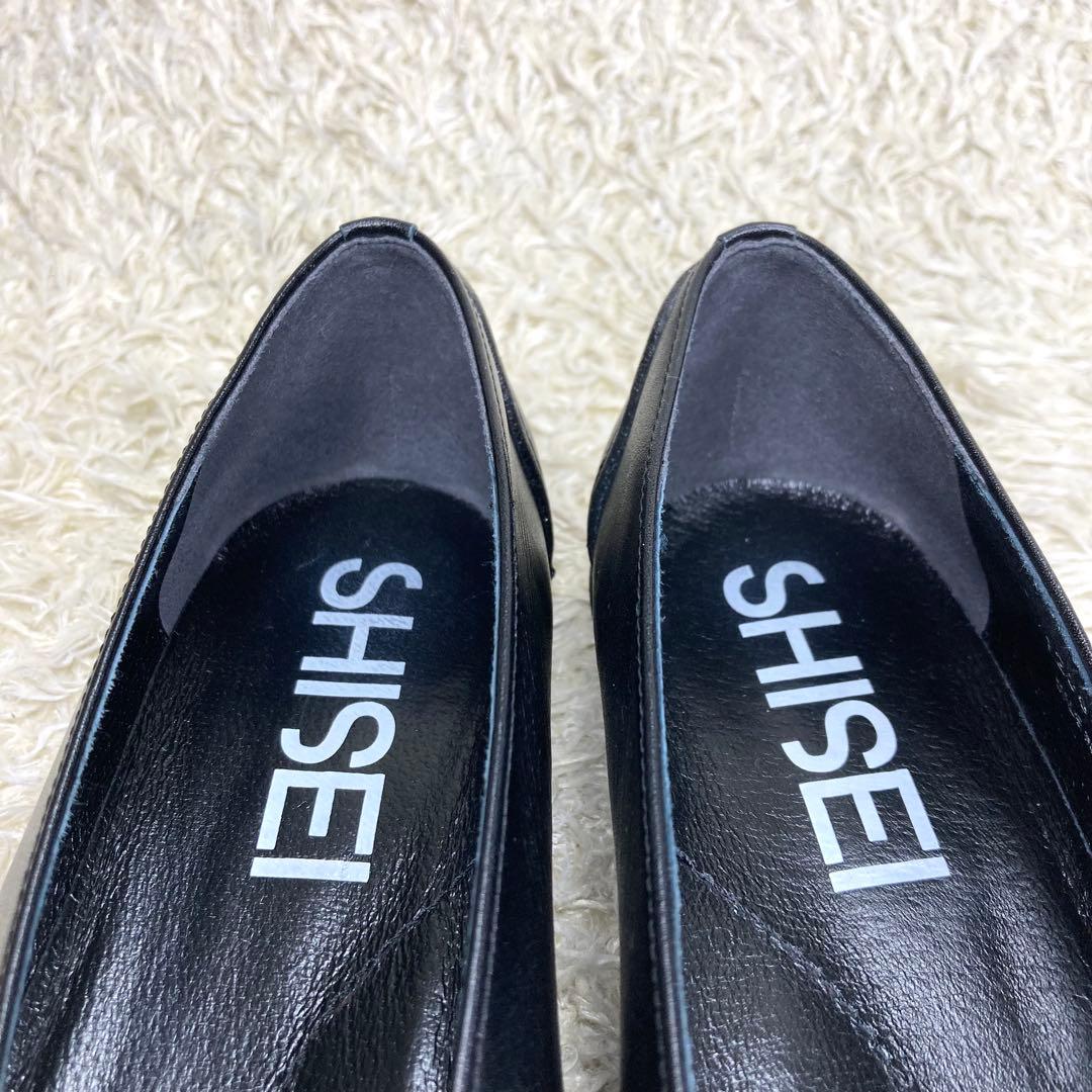 『美品』SHISEI シーセイ パンプス ポインテッドトゥ ブラック レザー