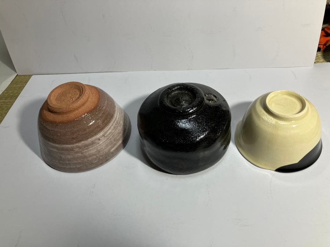 抹茶野点籠セット茶碗3個茶筅入り