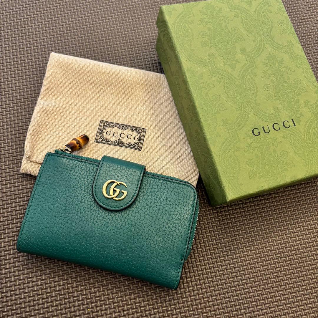 【美品】GUCCI 財布 GGマーモント ミディアムウォレット