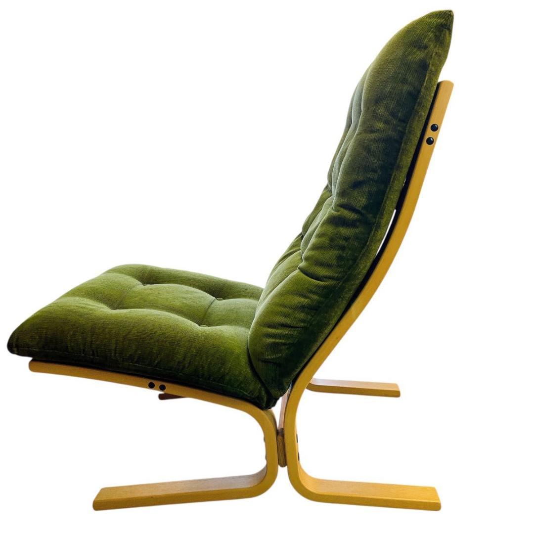 【★美品★】富士ファニチア　パーソナルチェア　オットマン付き　グリーン　おしゃれ