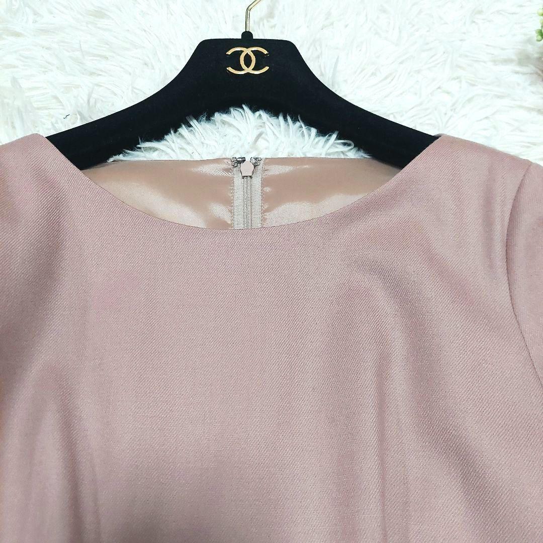 新品タグ付き ANAYI ウール 花柄 レース スカラップ ワンピース Aライン