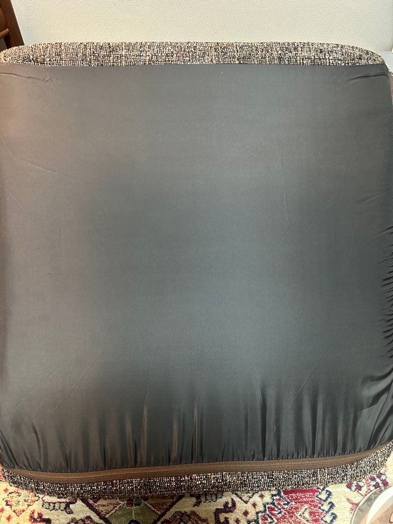 ブラウン ファブリック ソファ　ヴィンテージ　インダストリアル　ほぼ未使用