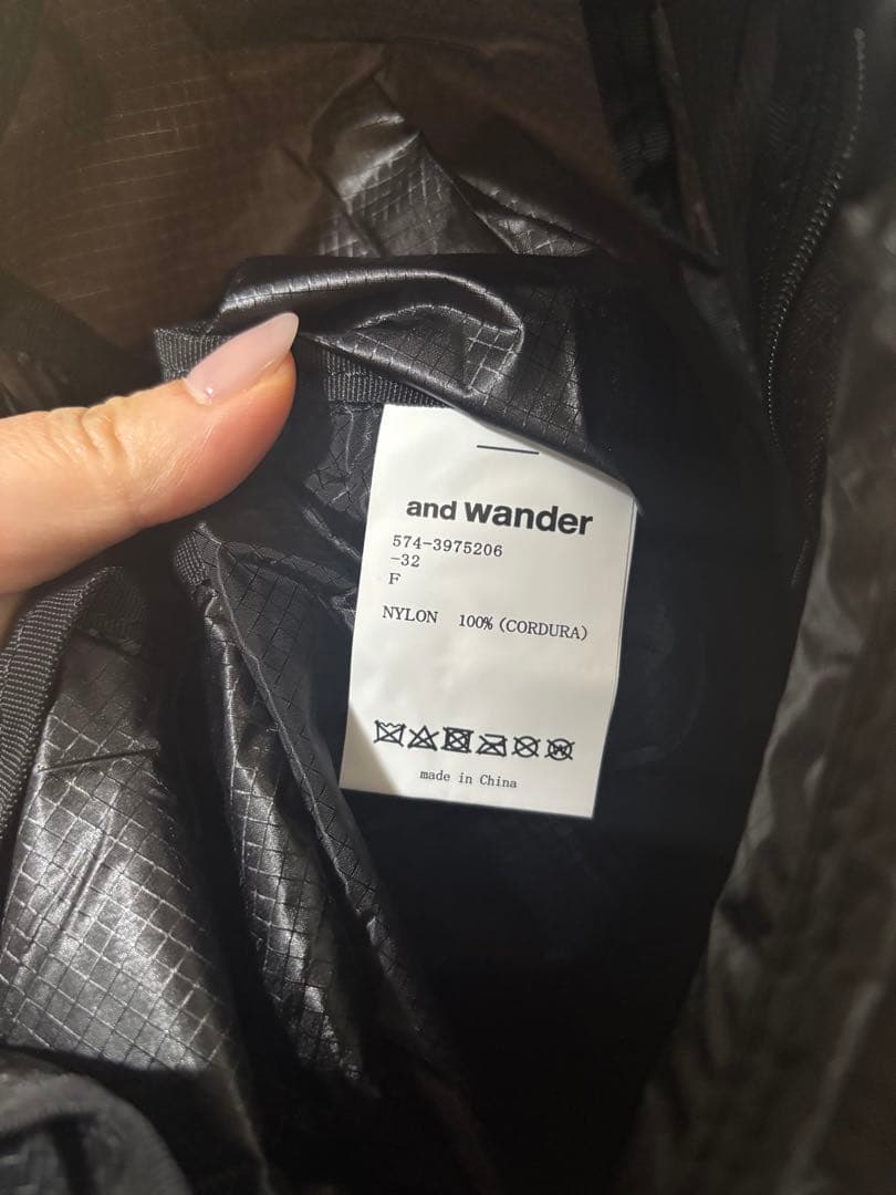 新品 未使用 アンドワンダー シル デイパック ブラック コーデュラ
