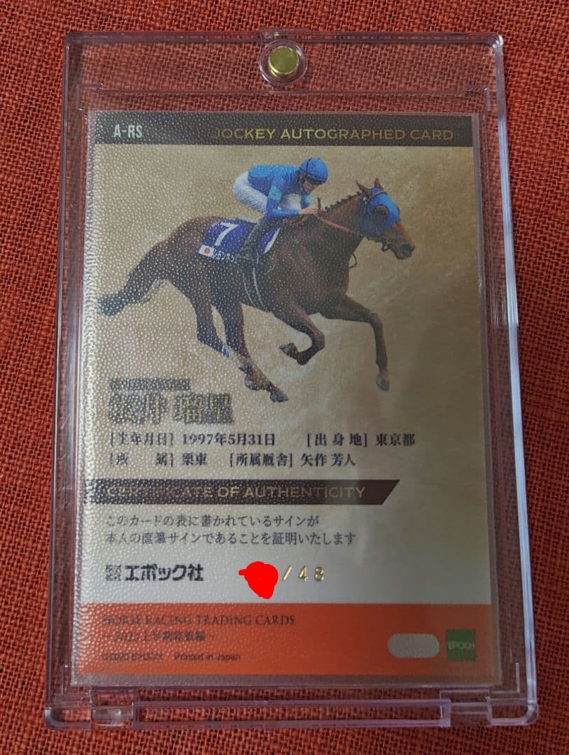 坂井瑠星 直筆サイン レモンポップ ホースレーシングカード