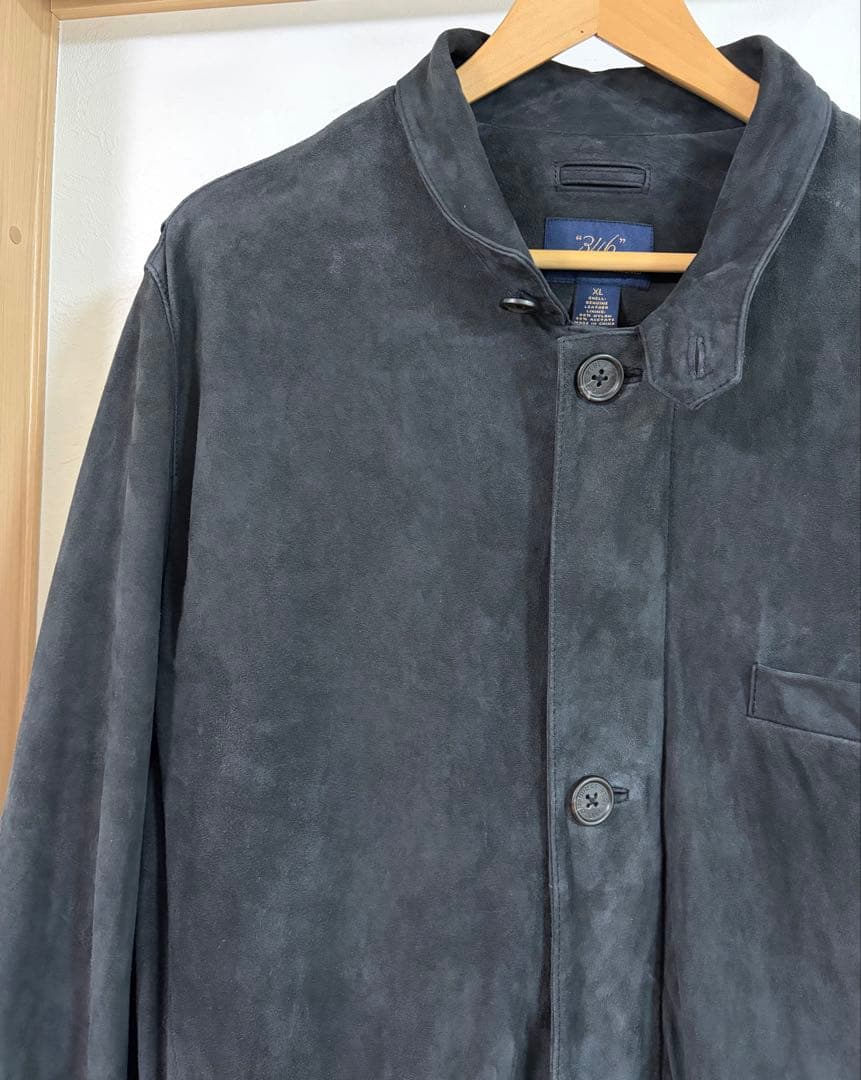 Brooks Brothers ヌバック レザージャケット 本革 ブラック XL