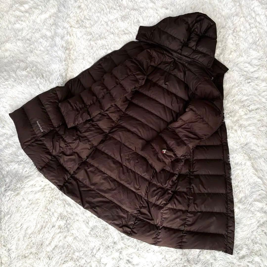 mont-bell モンベル トラベルダウン ロングコート XLサイズ 茶　旅行