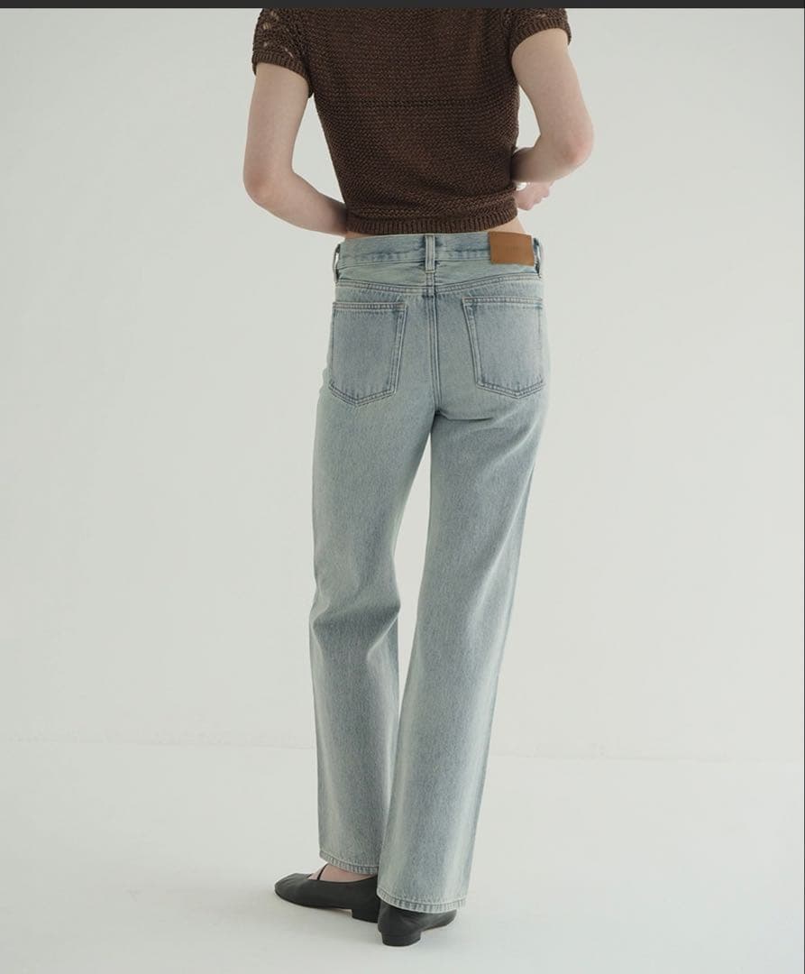 パンツ CLANE LOW WAIST SLIM DENIM PANTS 0size