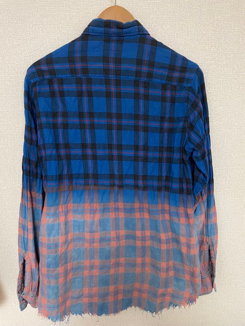 キムタク着用Saint Laurent Paris グラデーションチェックシャツ