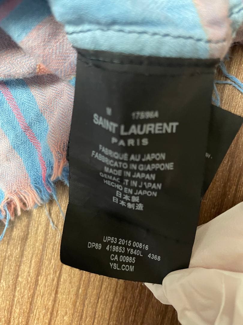 キムタク着用Saint Laurent Paris グラデーションチェックシャツ