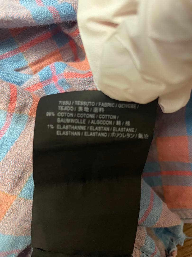 キムタク着用Saint Laurent Paris グラデーションチェックシャツ