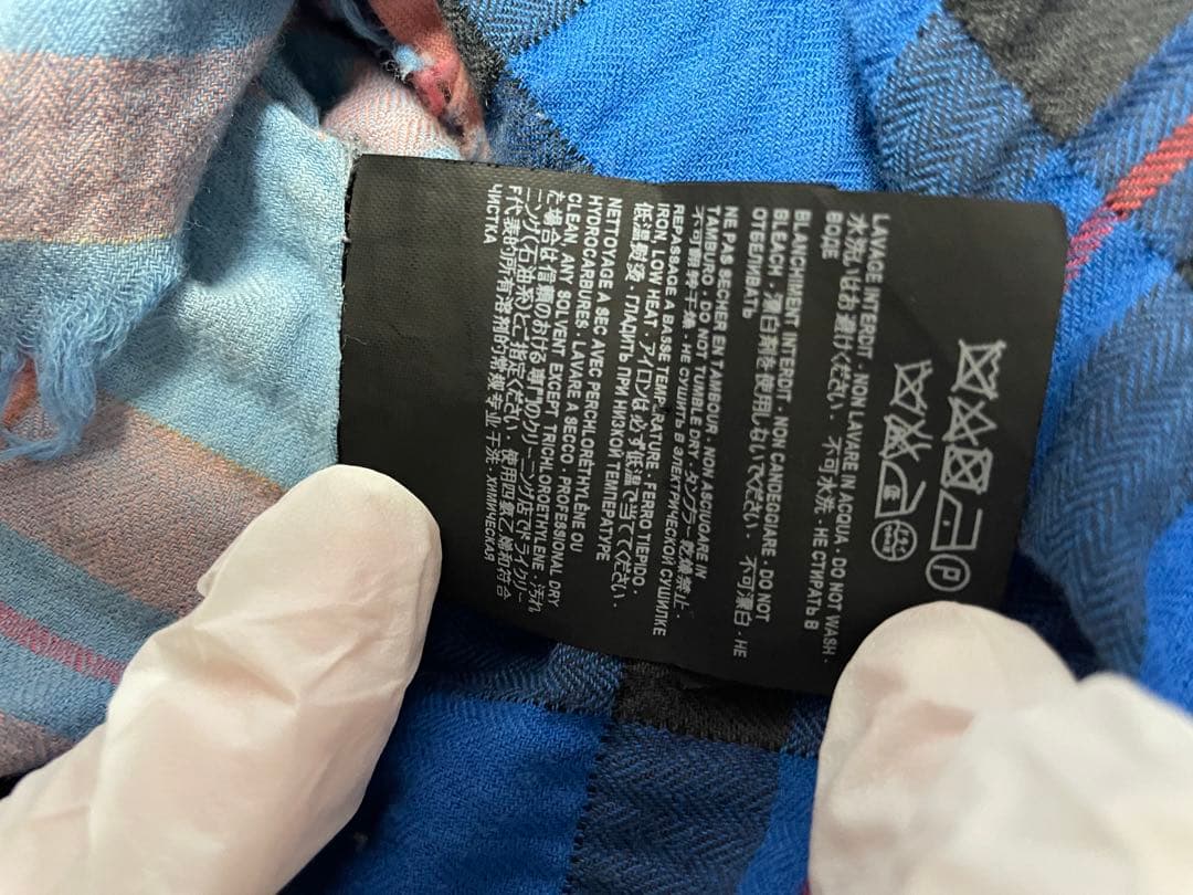 キムタク着用Saint Laurent Paris グラデーションチェックシャツ