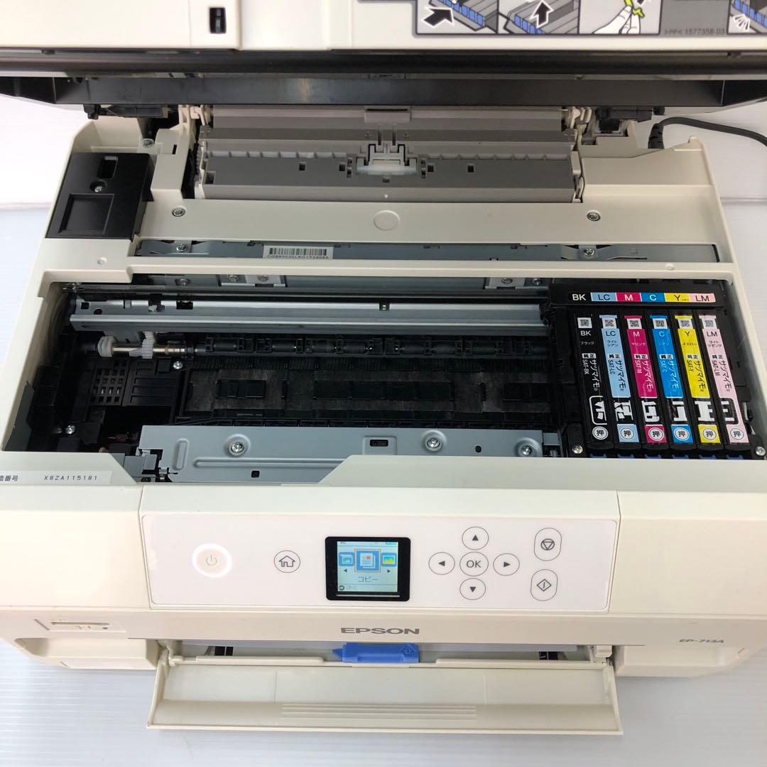 EP-713A エプソン プリンター　純正インク　基本動作確認　中古品