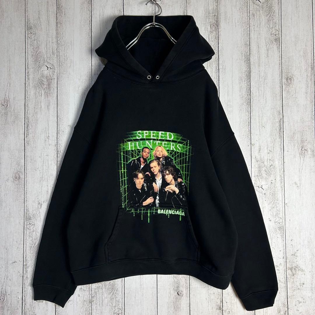 5971【人気デザイン】バレンシアガ‪☆プリント入りパーカー スピードハンターズ