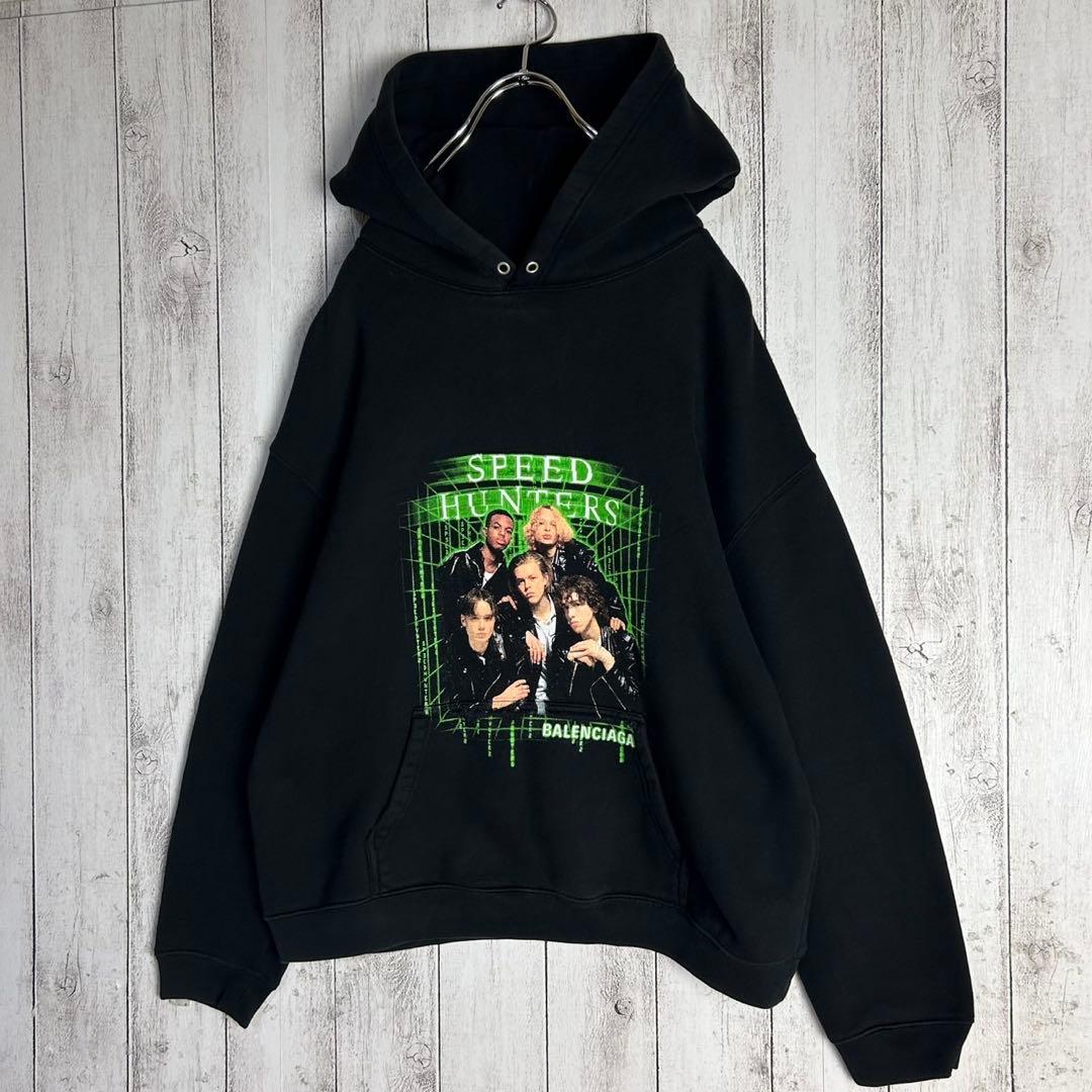 5971【人気デザイン】バレンシアガ‪☆プリント入りパーカー スピードハンターズ