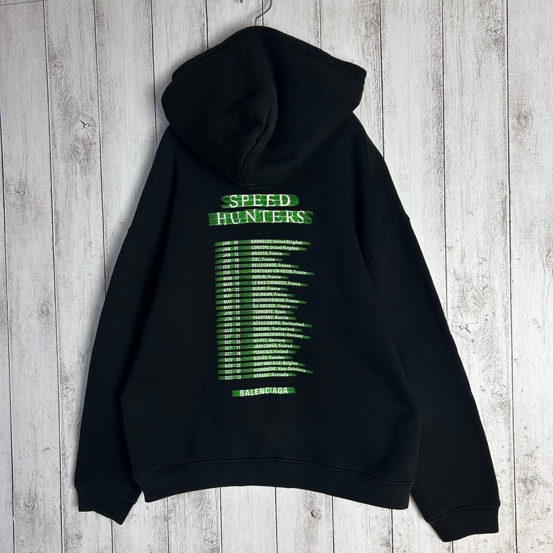 5971【人気デザイン】バレンシアガ‪☆プリント入りパーカー スピードハンターズ
