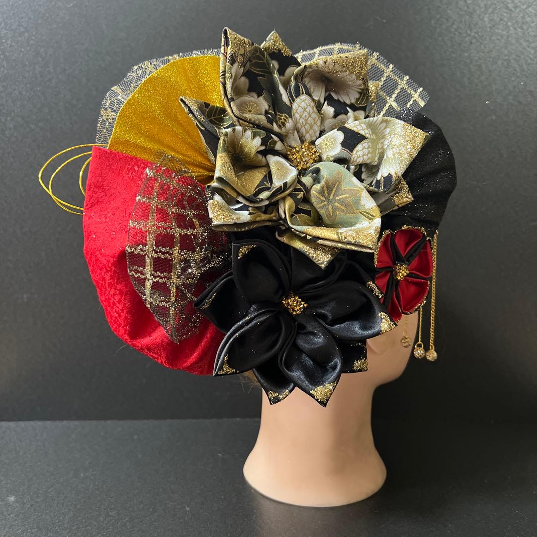 髪飾り・かんざし・成人式・結婚式・つまみ細工・豪華・ド派手・振袖・花魁