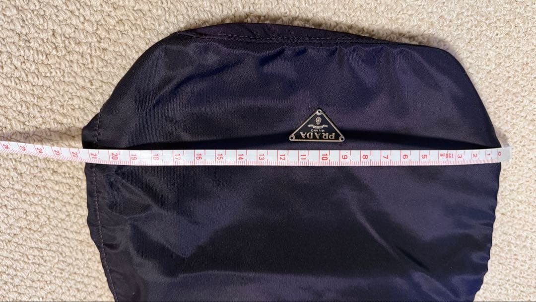 PRADA パープル ナイロン ポーチ