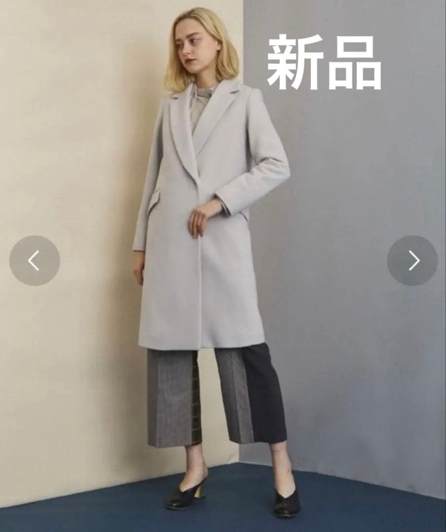 新品UNITED TOKYO ウールチェスターコート ライトベージュ　サイズ2