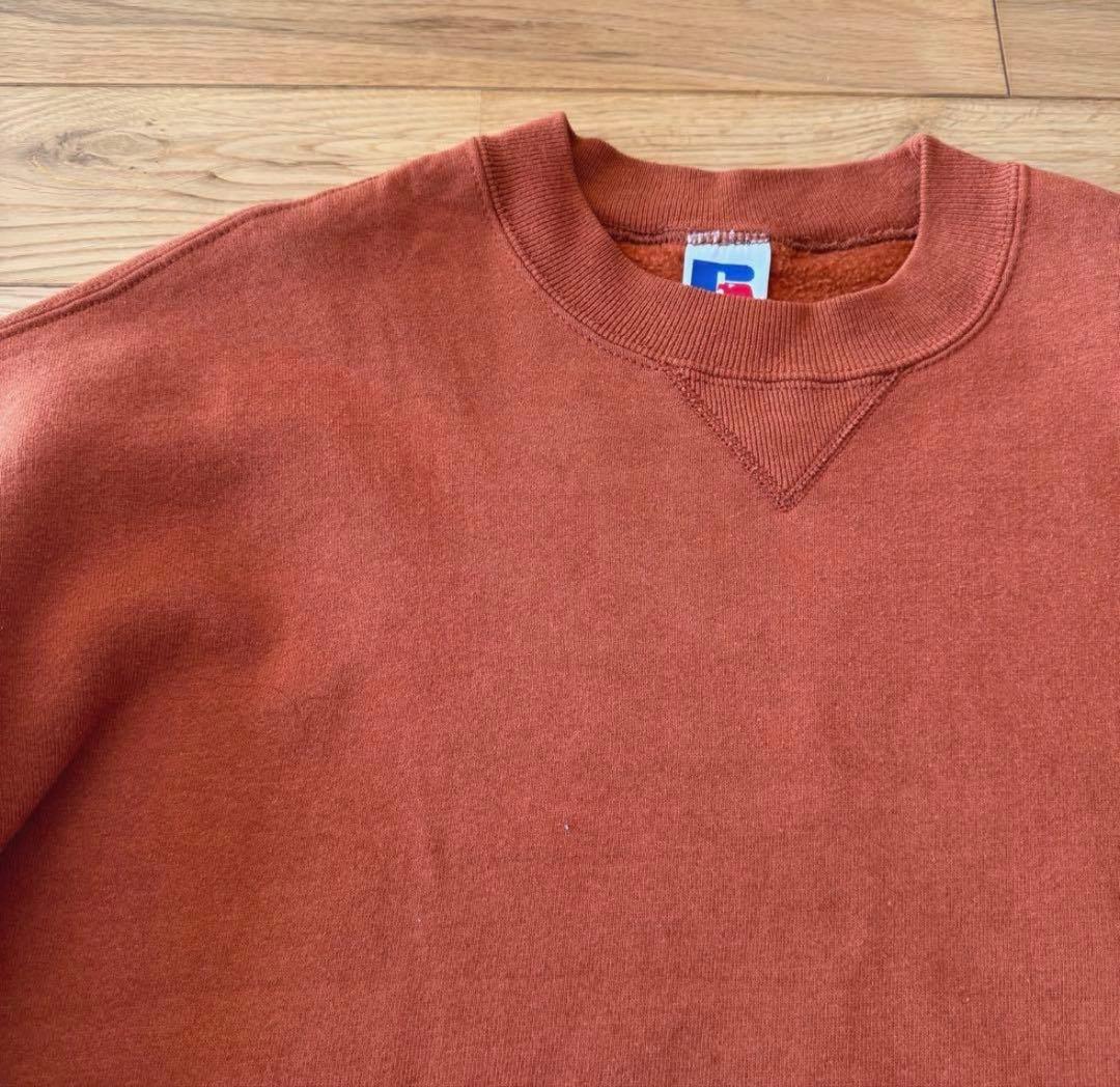 RUSSELL レアカラー 90s ラッセル スウェット ブリック L オレンジ