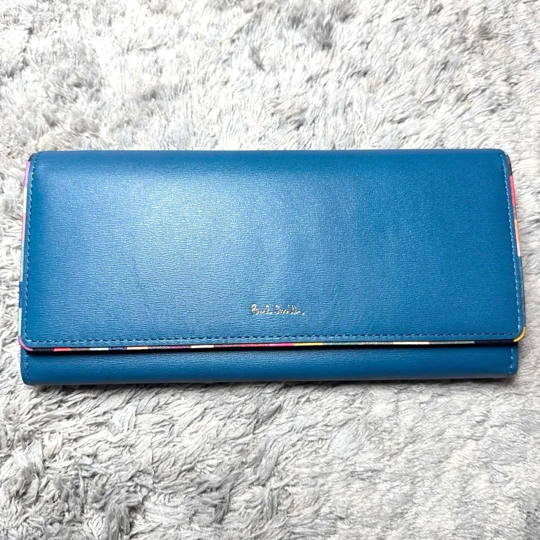 【未使用】Paul Smith ポールスミス 長財布 レザー マルチカラーライン
