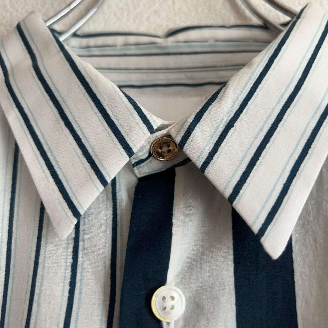 現行タグ Poul Smith ポールスミス シャツ アシンメトリー ストライプ