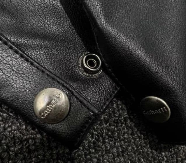 Carhartt ブラックレザー ジャケット