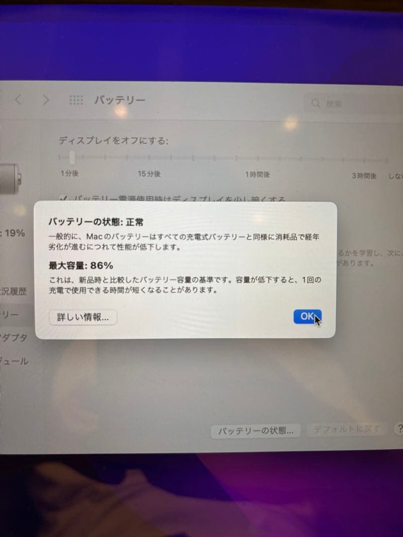 【美品】MacBook Air 13インチ M1チップ搭載8GB 512GB