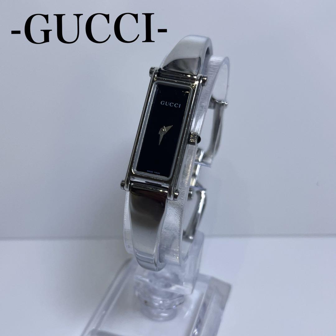 [美品]GUCCI グッチ 1500L シルバー メタルバンド 腕時計　稼動品