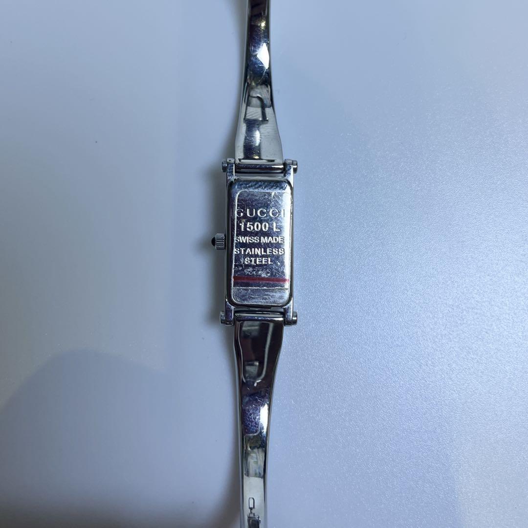 [美品]GUCCI グッチ 1500L シルバー メタルバンド 腕時計　稼動品