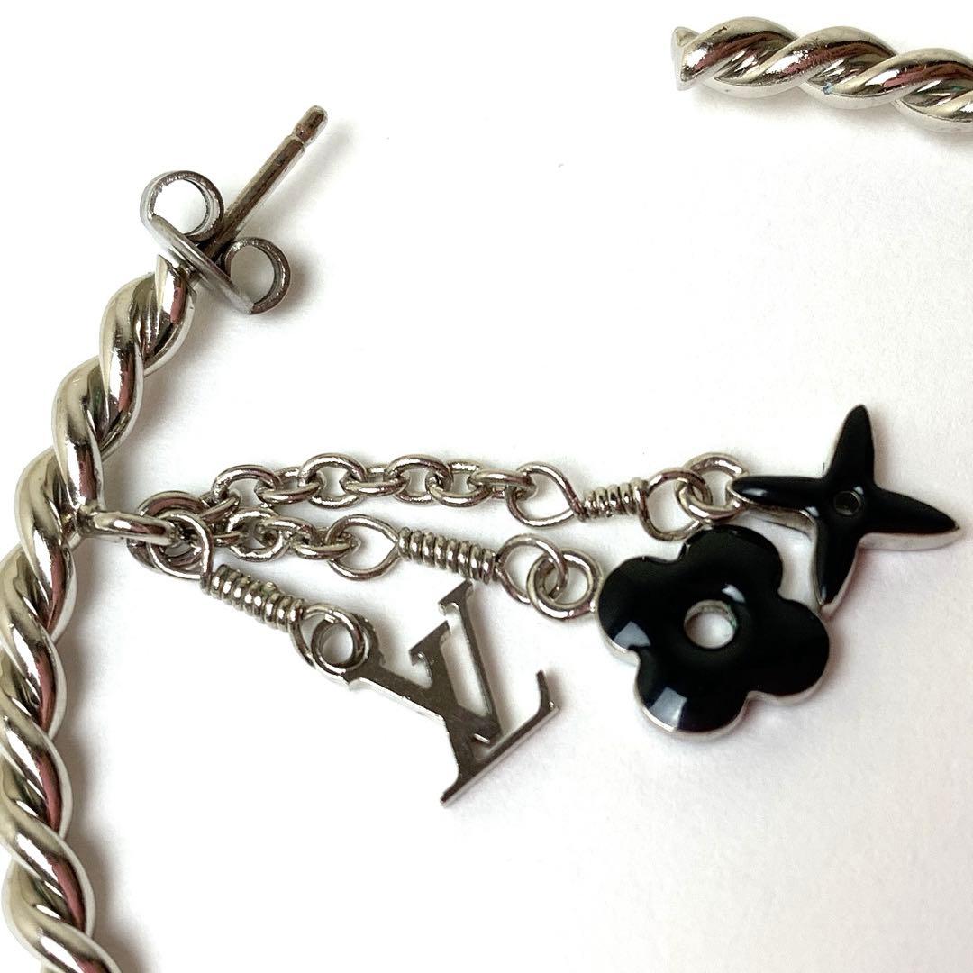 LOUIS VUITTON ピアス　クレオール　フープ　イヤリング　シルバー